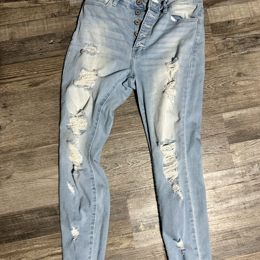 KanCan Light Blue Distressed Skinny Jeans